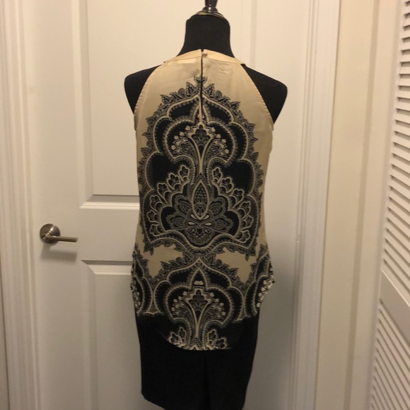 NY& Company Black & tan paisley sleeveless shirt - Picture 2 of 5